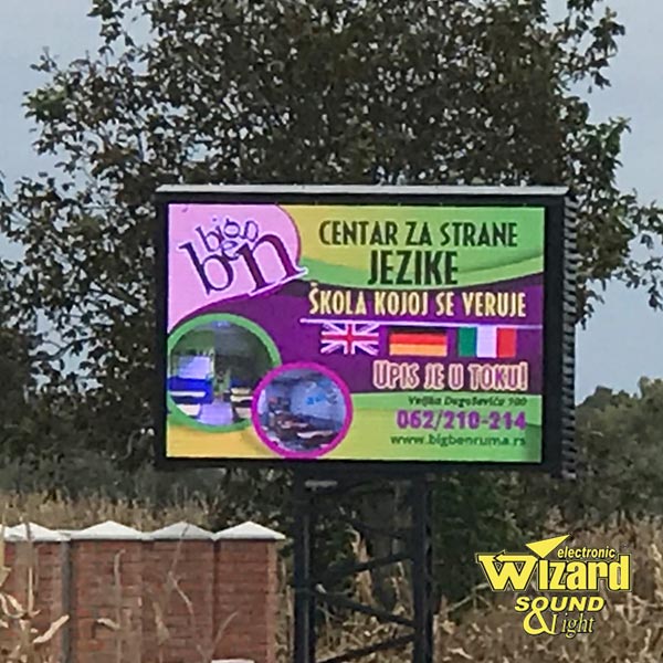 LED displej Pavlovački put P10 SMD dvostrani 3x2m